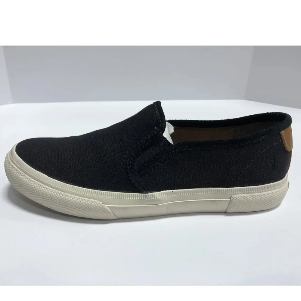 Frye Women’s Gia Canvas Slip-On Shoes Black, Size 6 M